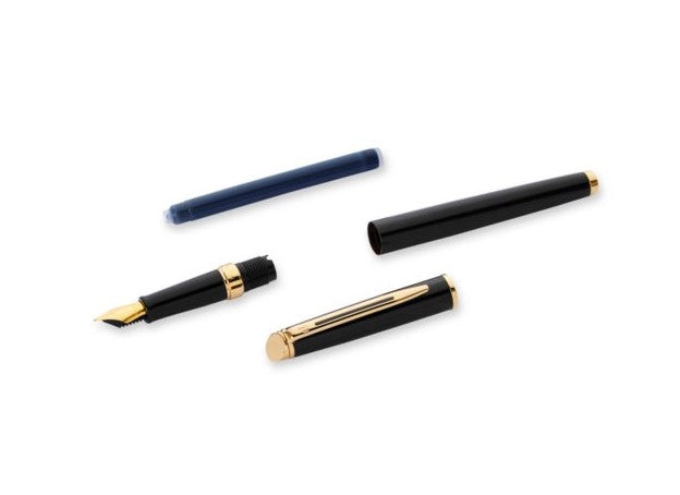 Waterman Hemisphäre Lack schwarz, vergoldet – Federspitze M