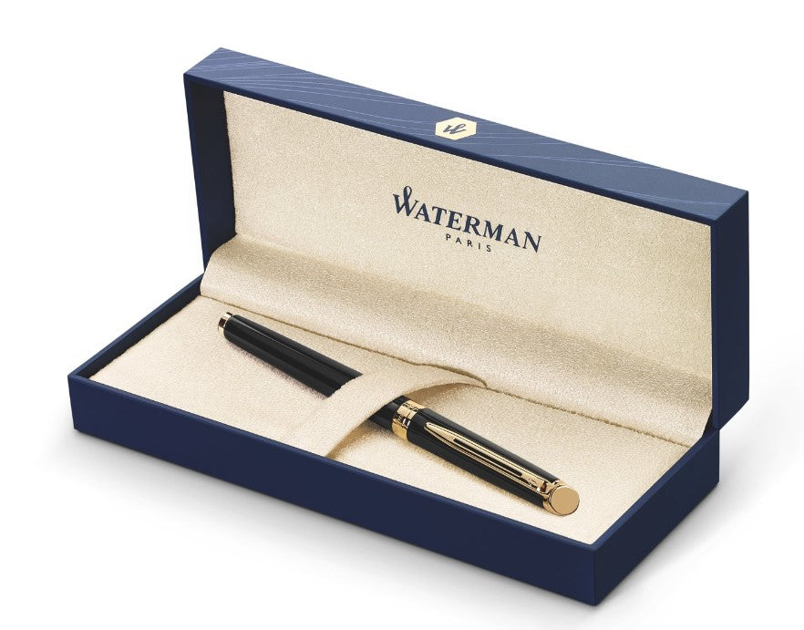 Waterman Hemisphäre Lack schwarz, vergoldet – Federspitze M