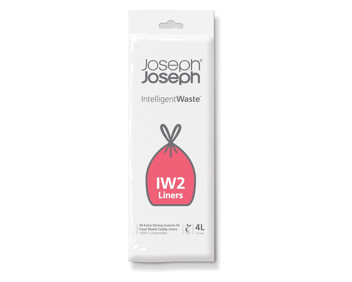 Joseph Joseph Kehrichtsack für IW2 – 4 l, mit Zugband, PE, grün, 50 Stk