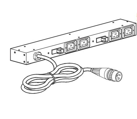 APC Rack-PDU – 0U/1U, 4× IEC C19, IEC 60309, 200–240 V/32 A, einphasig, 3,65 m