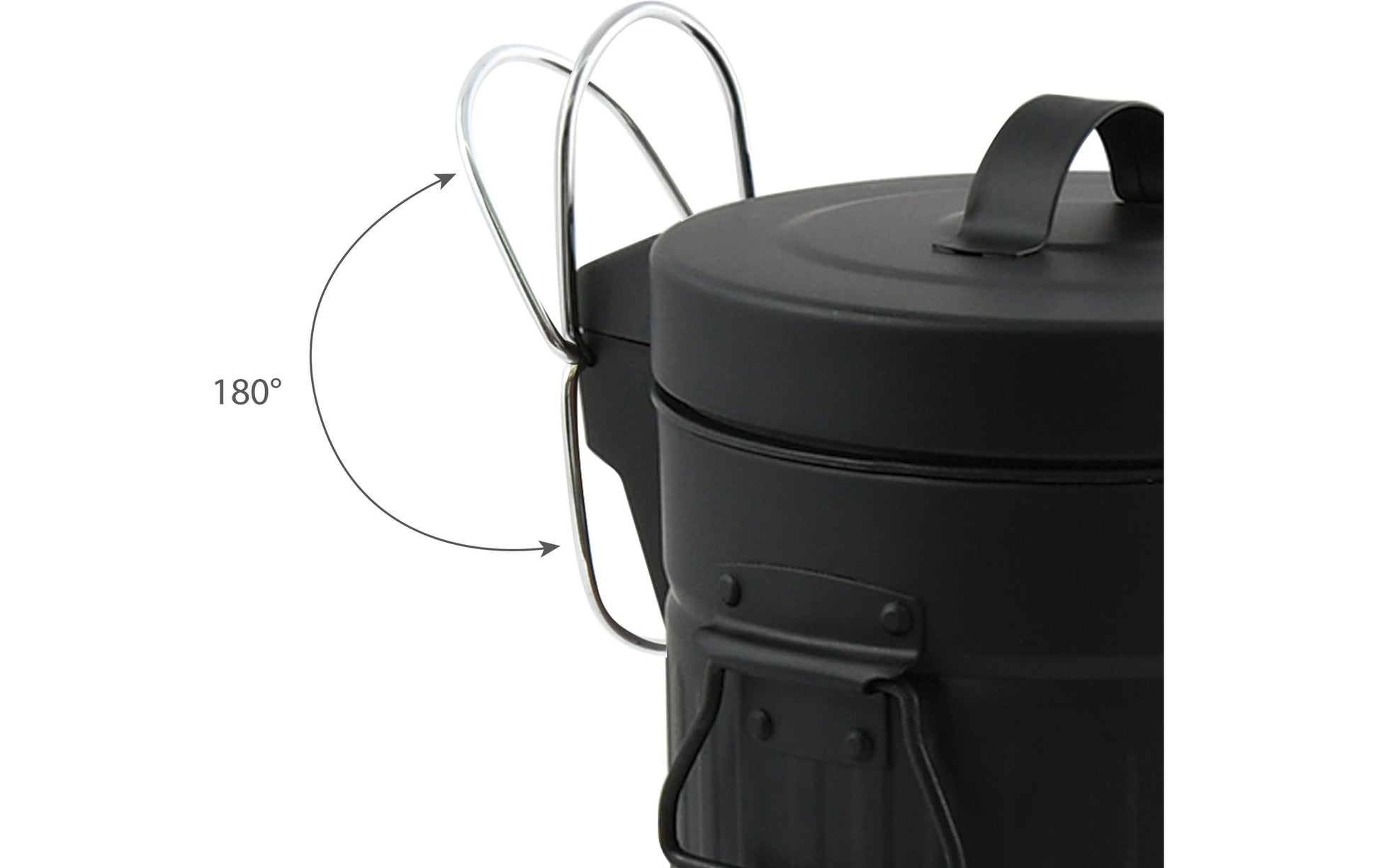 MSV Kosmetikeimer – 3 l – Stahl, rund – schwarz