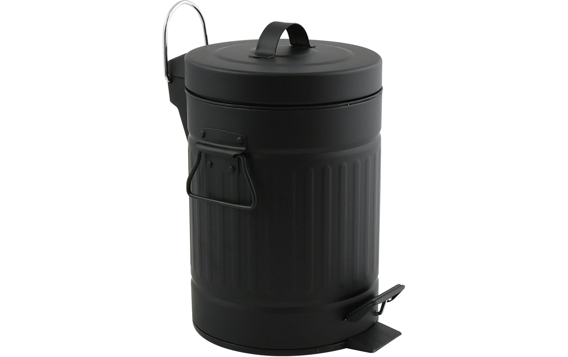 MSV Kosmetikeimer – 3 l – Stahl, rund – schwarz
