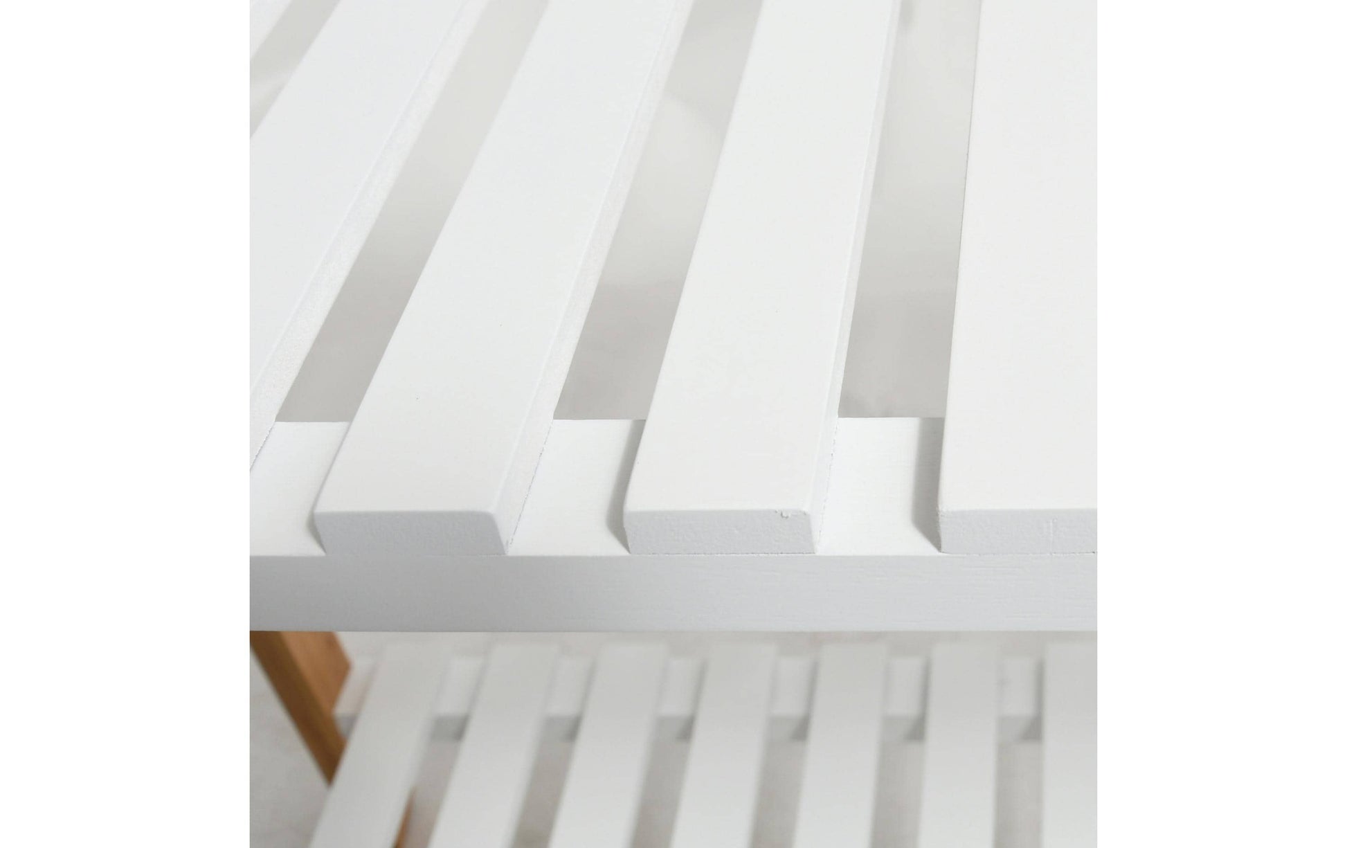 MSV Garderobenständer – Bambus/MDF – Weiss/Natur – 1'605 mm