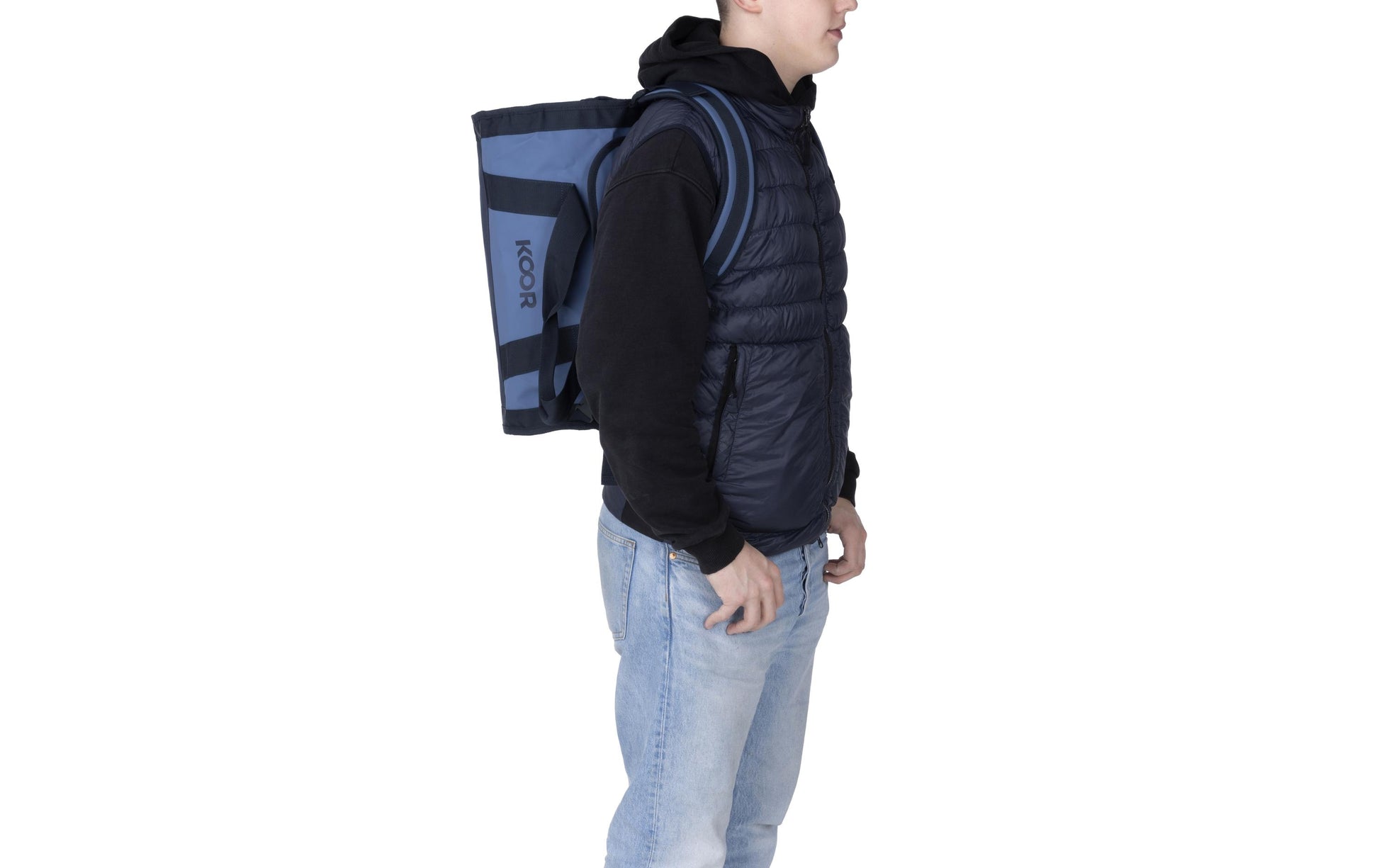 KOOR Sporttasche Misty Skies – 30 L, aus rPET, Blau, 30,5 × 40 × 50 cm