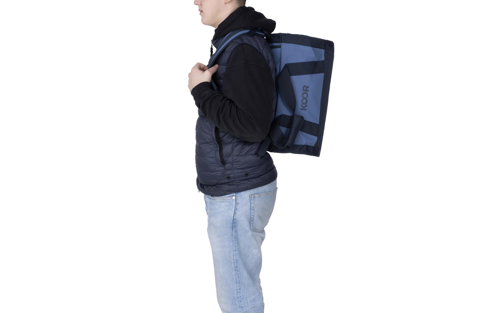 KOOR Sporttasche Misty Skies – 30 L, aus rPET, Blau, 30,5 × 40 × 50 cm