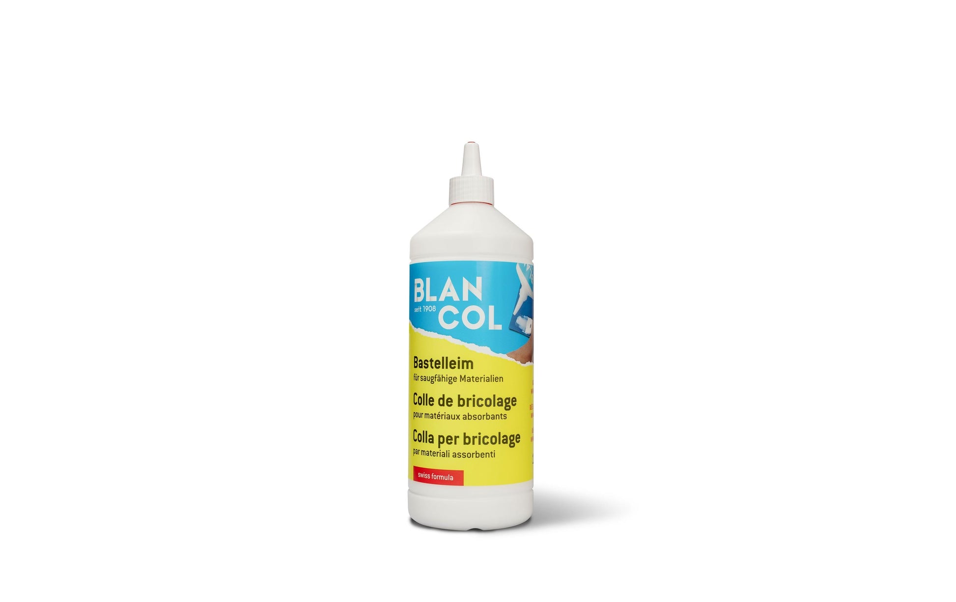BLANCOL Bastelkleber – 1000 g – weiss – trocknet transparent, auswaschbar