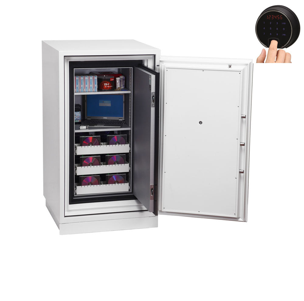 Phoenix Safe Co. Phoenix Tresor DATA COMMANDER DS4621F – Fingerabdruck – 143 l – Feuerschutz 120 min – Weiss