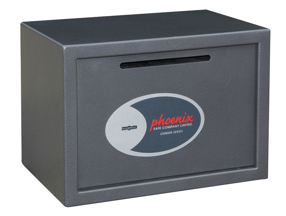 Phoenix Safe Co. Phoenix Möbeltresor SS0802KD – Schlüsselschloss – 17 l – Boden-/Wandmontage – Graphitgrau