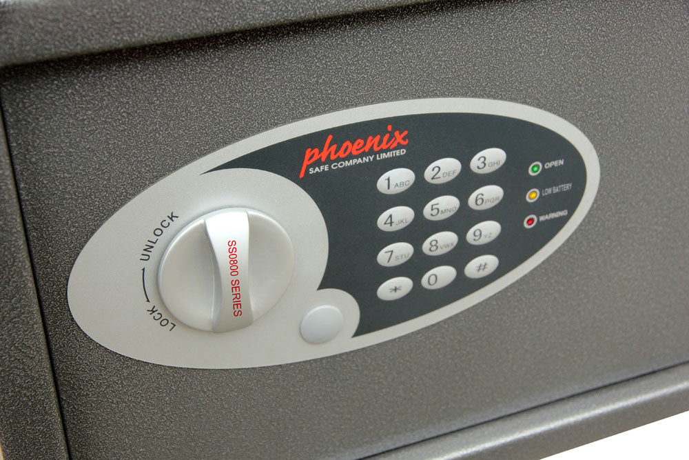 Phoenix Safe Co. Phoenix Tresor VELA HOME/OFFICE SS0802ED – Elektronikschloss – 17 l – Boden-/Wandmontage – Graphitgrau