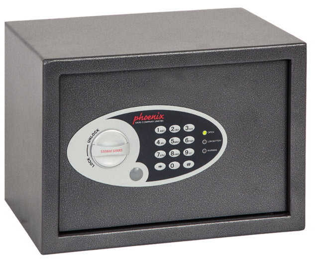 Phoenix Safe Co. Phoenix Tresor SS0301E – Elektronikschloss – 16 l – Boden-/Wandmontage – Graphitgrau