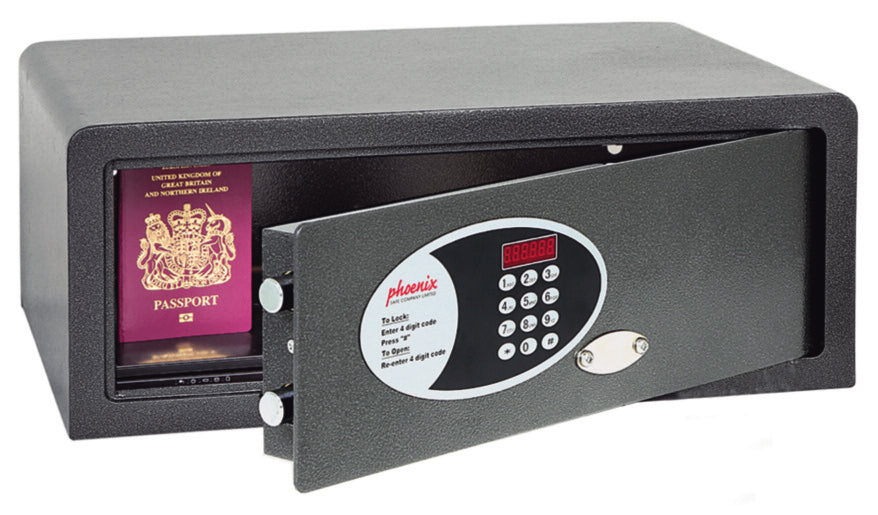 Phoenix Safe Co. Phoenix Möbeltresor DIONE SS0311E – Elektronikschloss – 35 l – Boden-/Wandmontage – Graphitgrau