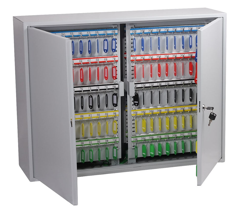 Phoenix Safe Co. Phoenix KC0607K – Schlüsselschrank, für 600 Schlüssel, Zylinderschloss, Grau, 730 × 205 × 550 mm