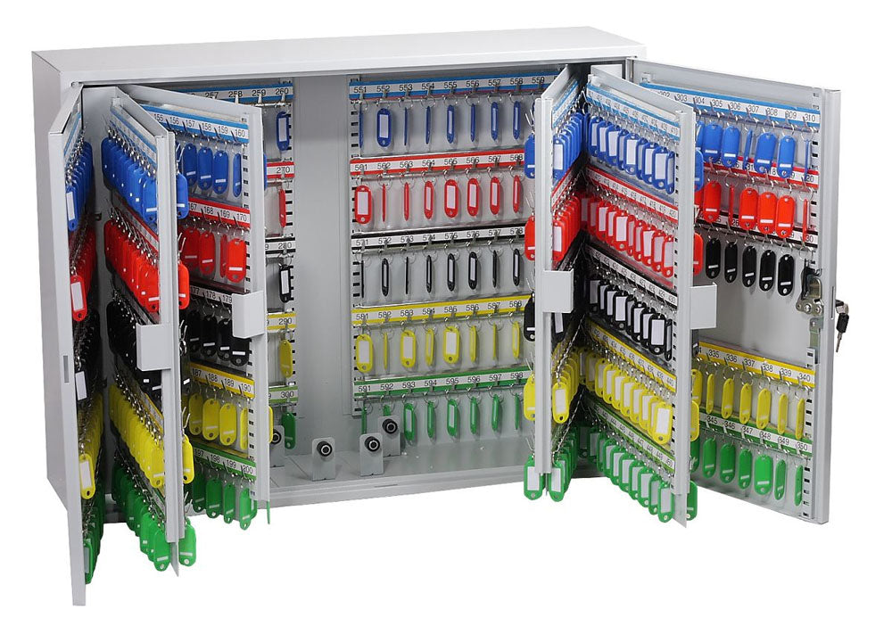 Phoenix Safe Co. Phoenix KC0607K – Schlüsselschrank, für 600 Schlüssel, Zylinderschloss, Grau, 730 × 205 × 550 mm