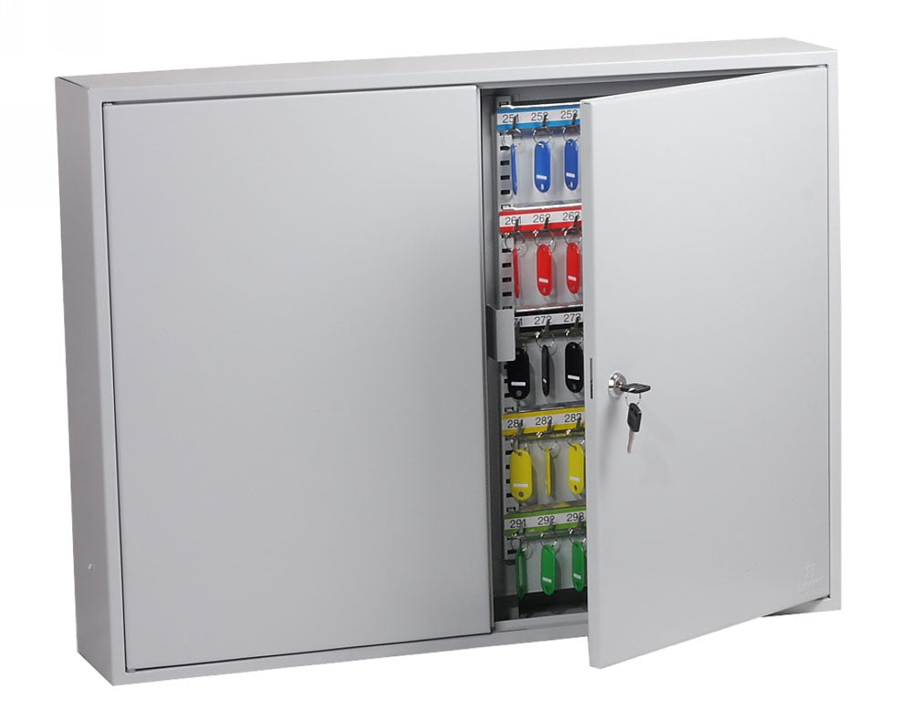 Phoenix Safe Co. Phoenix KC0606K – Schlüsselschrank für 400 Schlüssel, Zylinderschloss, Grau, 730 × 140 × 550 mm