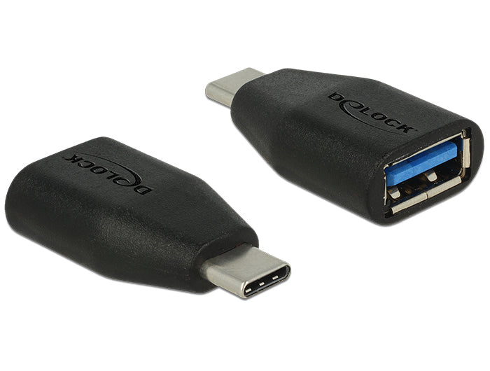 DeLOCK 65519 Adapter USB-C zu USB-A – USB 3.2 Gen 2 (10 Gbit/s) – Schwarz