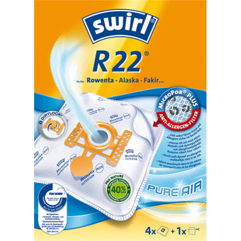 Swirl Staubbeutel R 22 – 4 Stück, für Rowenta, De'Longhi, Kenwood und andere