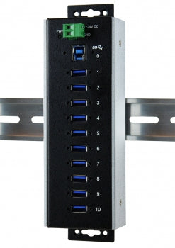 EXSYS EX-1110HMVS-WT USB-Hub – USB-B, 10× USB-A