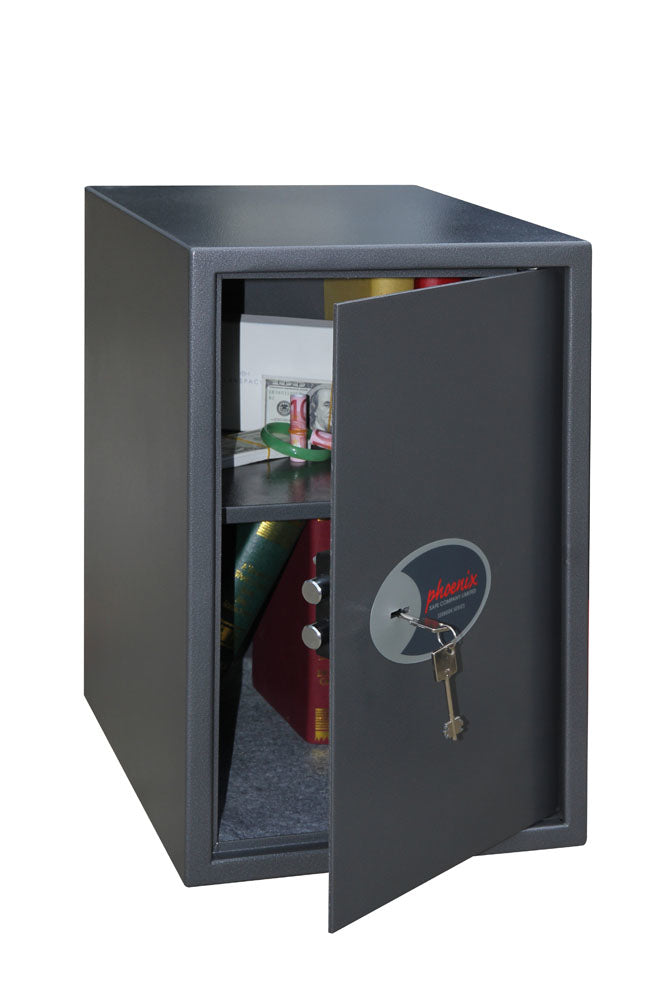 Phoenix Safe Co. Phoenix Tresor Vela SS0805K – Schlüsselschloss – 88 l – Einbruchschutz – Boden-/Wandmontage – Graphit
