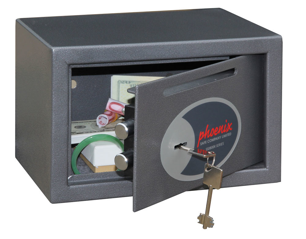Phoenix Safe Co. Phoenix Tresor VELA SS0801KD – Schlüsselschloss – 10 l – Boden-/Wandmontage – Graphit