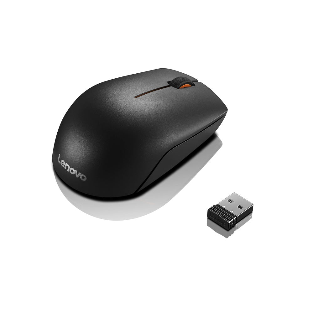 Lenovo 300 Wireless Kompakte Maus A – Maus – Kabellos (2,4 GHz), Beidhändig, Schwarz
