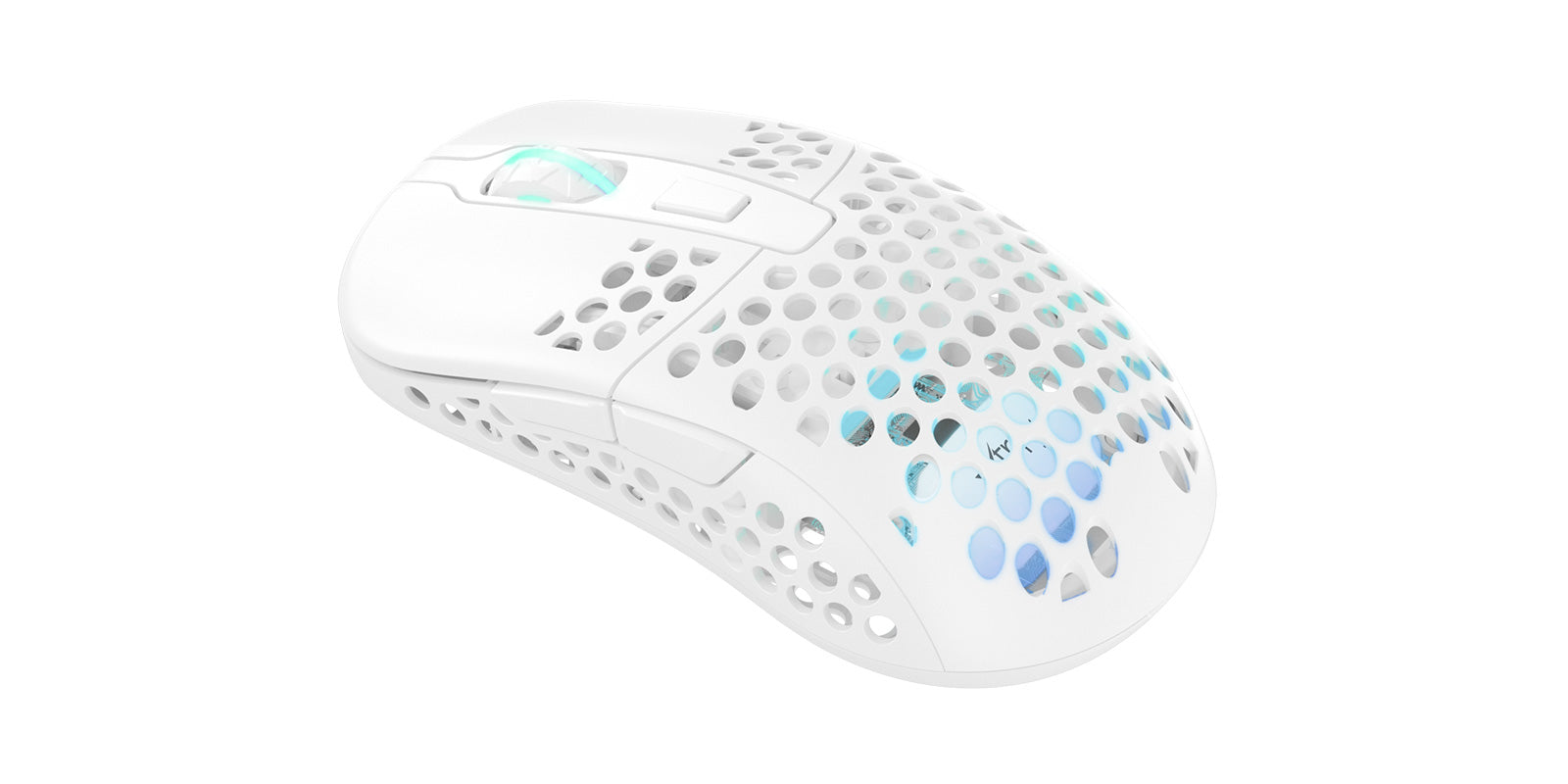 CHERRY XTRFY M42 – Gaming-Maus – Kabellos (2,4 GHz), 19000 DPI, RGB-Beleuchtung, beidhändig, Weiss