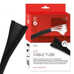 Label-the-cable Kabelschlauch Ø 25–40 mm, 2 m, selbstschliessend – weiss