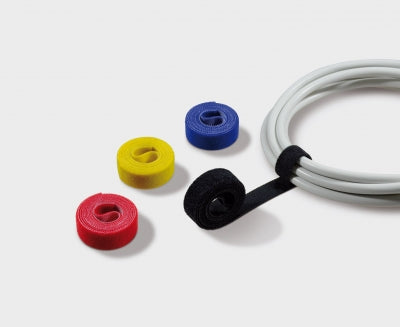 Label-the-cable Klett-Kabelbinder – 16 mm × 25 m – Schwarz – Velour, Wiederverwendbar