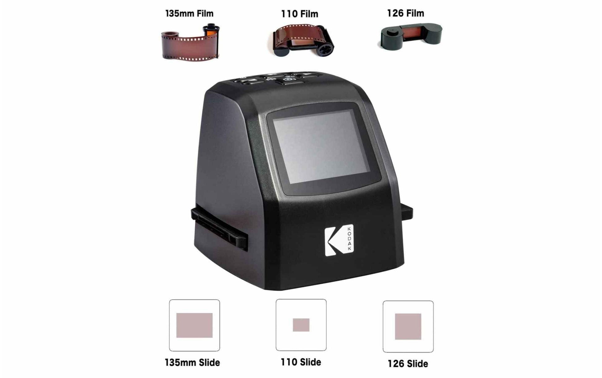 Kodak Mini Digitaler Filmscanner – Dia-/Negativscanner, 36,8 × 25,4 mm, 3200 dpi, 3,5 mm Klinke