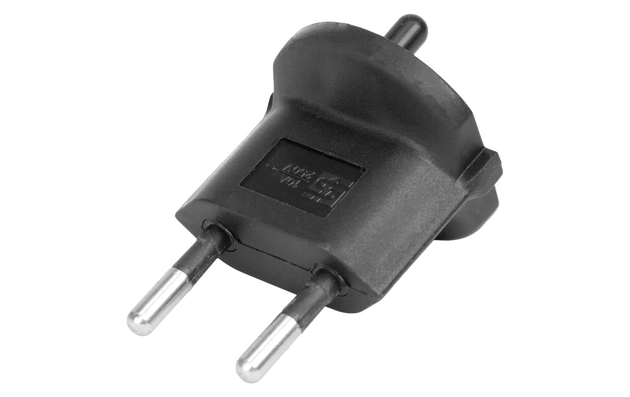 Steffen 1409561 Fixadapter T11 zu Schuko (Typ F) – 250 V, 10 A, 2-polig, 45 × 60 × 45 mm, Schwarz