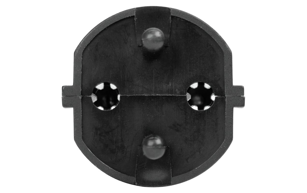 Steffen 1409561 Fixadapter T11 zu Schuko (Typ F) – 250 V, 10 A, 2-polig, 45 × 60 × 45 mm, Schwarz