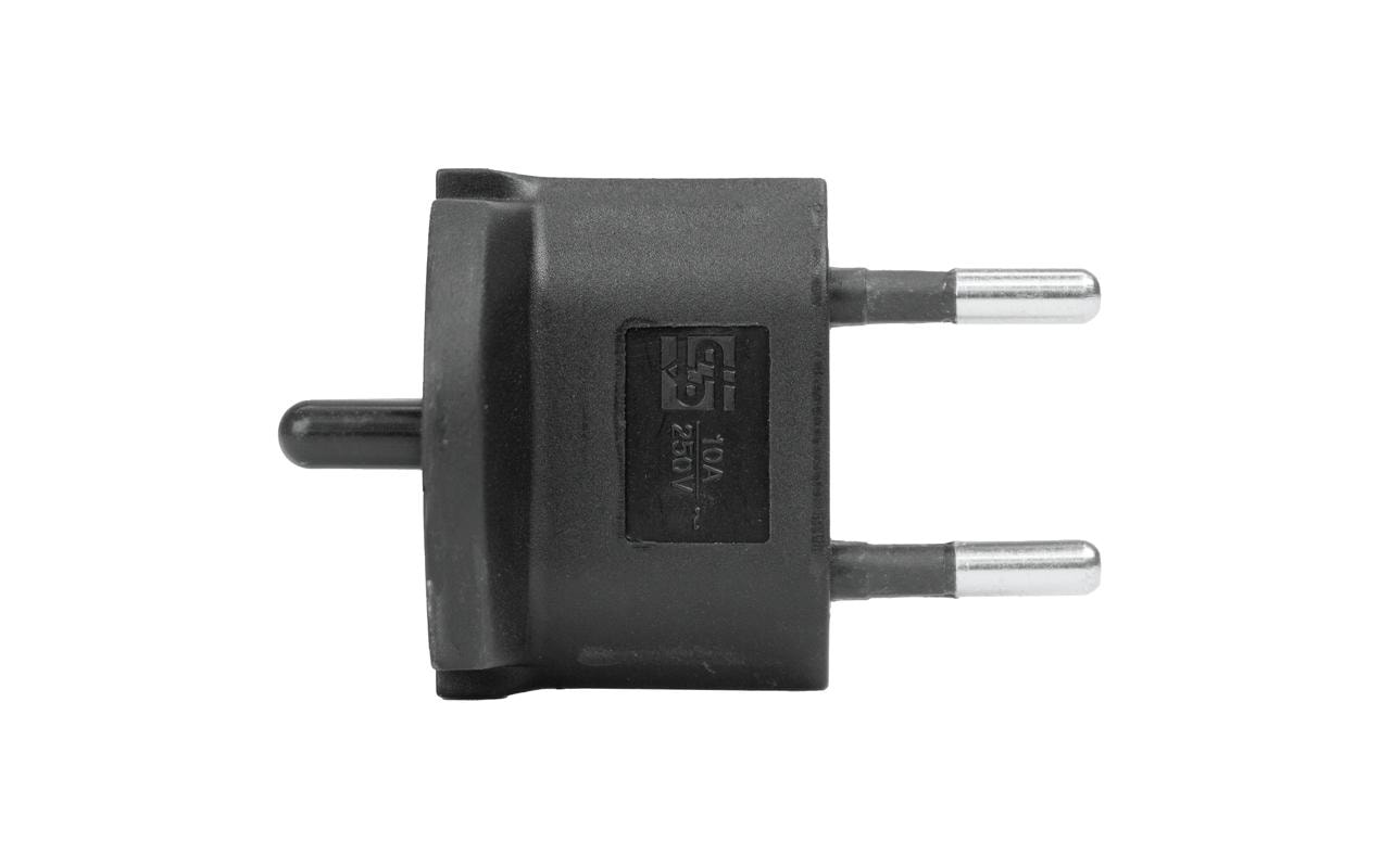 Steffen 1409561 Fixadapter T11 zu Schuko (Typ F) – 250 V, 10 A, 2-polig, 45 × 60 × 45 mm, Schwarz