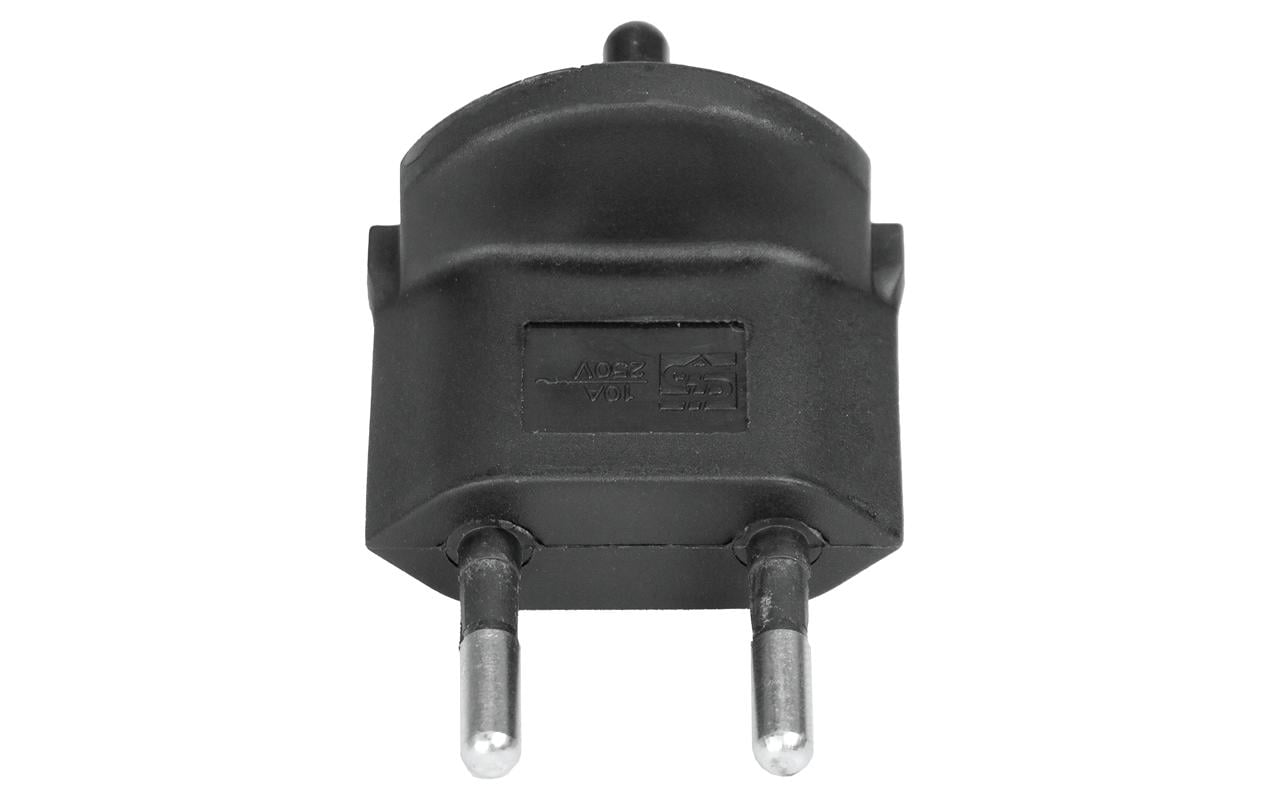 Steffen 1409561 Fixadapter T11 zu Schuko (Typ F) – 250 V, 10 A, 2-polig, 45 × 60 × 45 mm, Schwarz