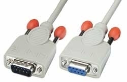 Lindy RS-232 Verlängerungskabel – 9-pol. Sub-D (m) zu 9-pol. Sub-D (w), 20 m, Grau