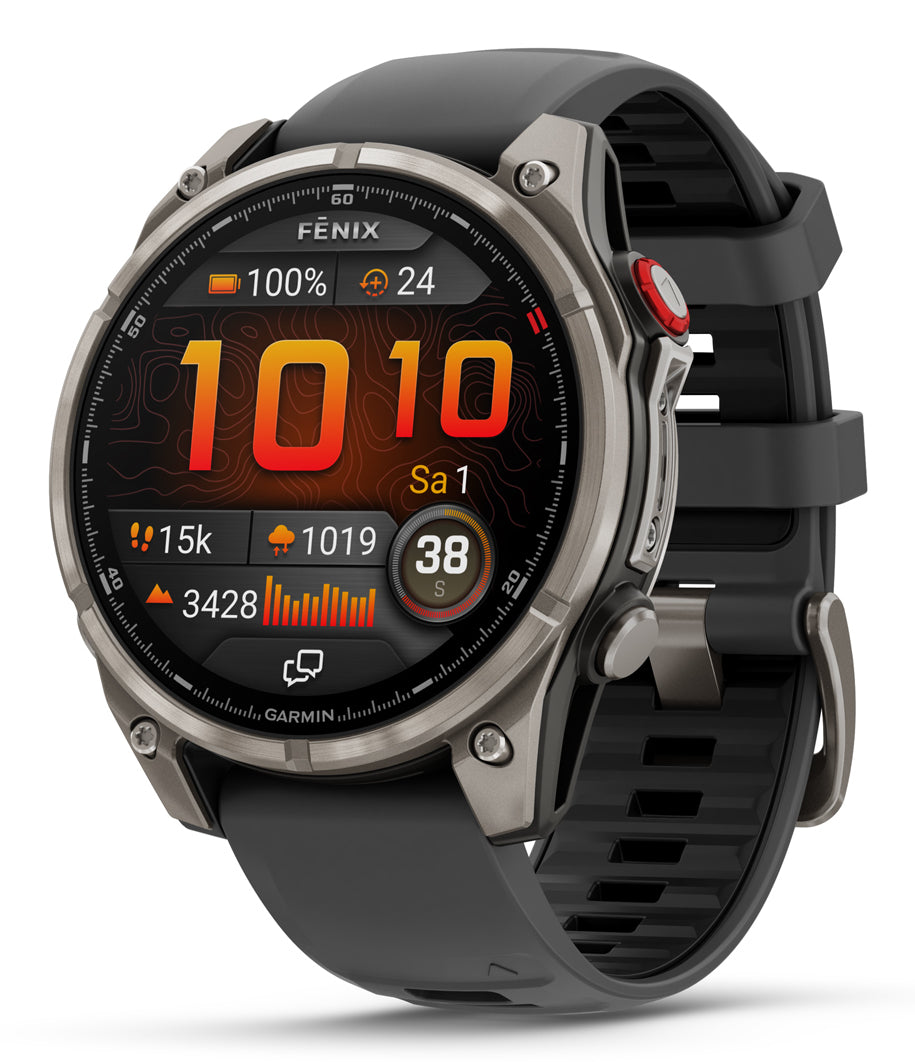 Garmin fenix 8 Pro LTE – GPS-Smartwatch – 47 mm, 1,4", LTE, AMOLED, Saphirglas, 100 m, Graphit, Sportarmband