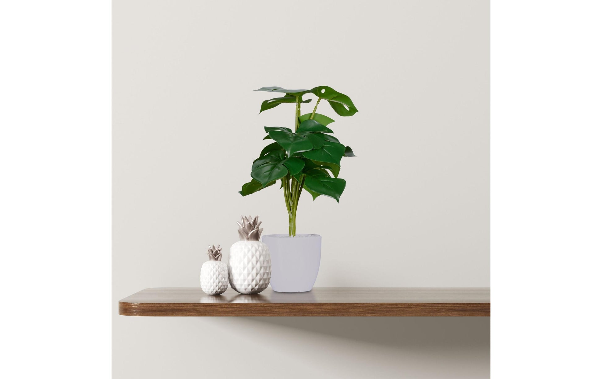 Relaxdays Kunstpflanze – Ø 20 × 33 cm – Polyester & Stein, Mehrfarbig – 2-teilig