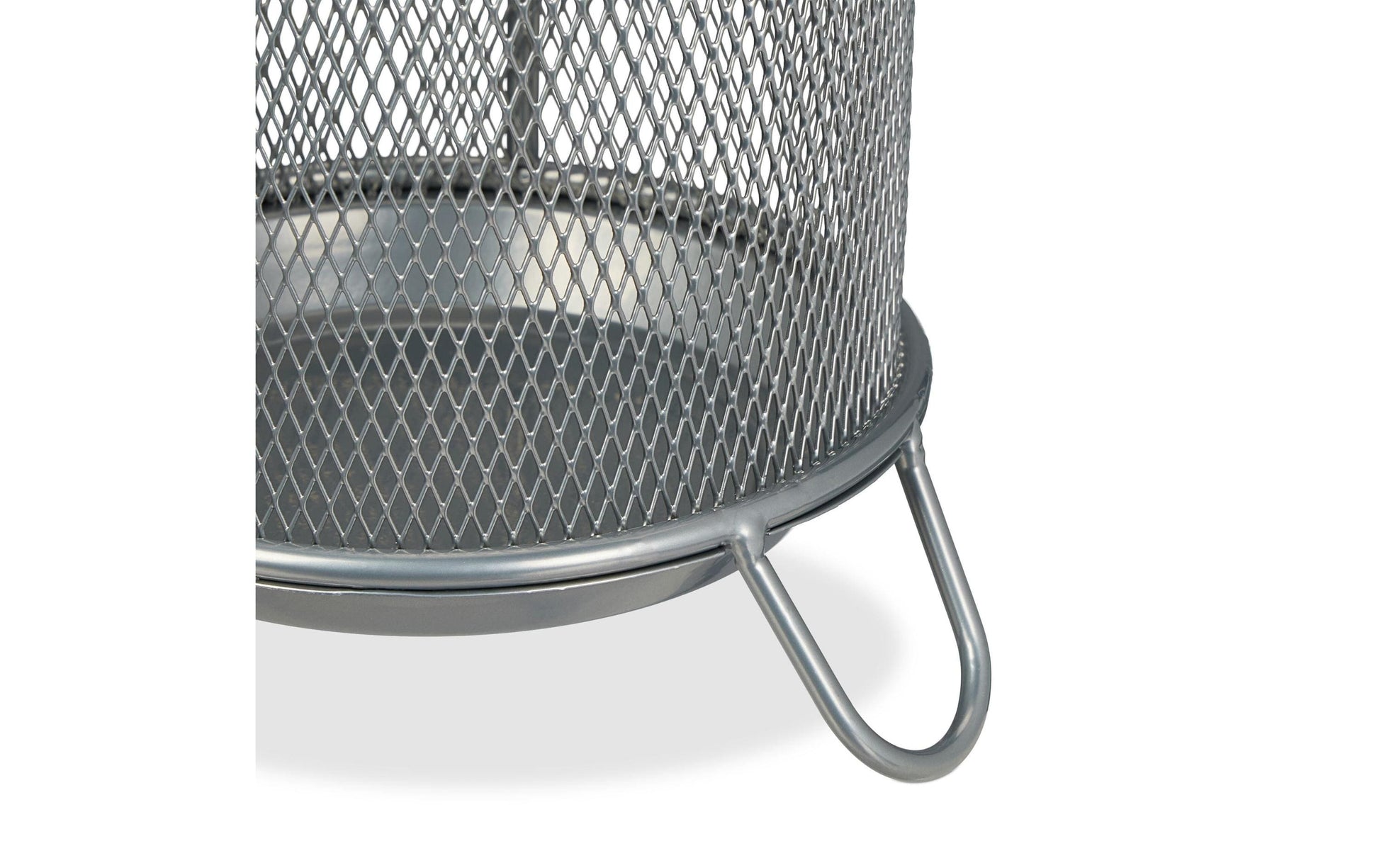 Relaxdays Schirmständer – Stahl, Silber, Ø 16 × 52,5 cm