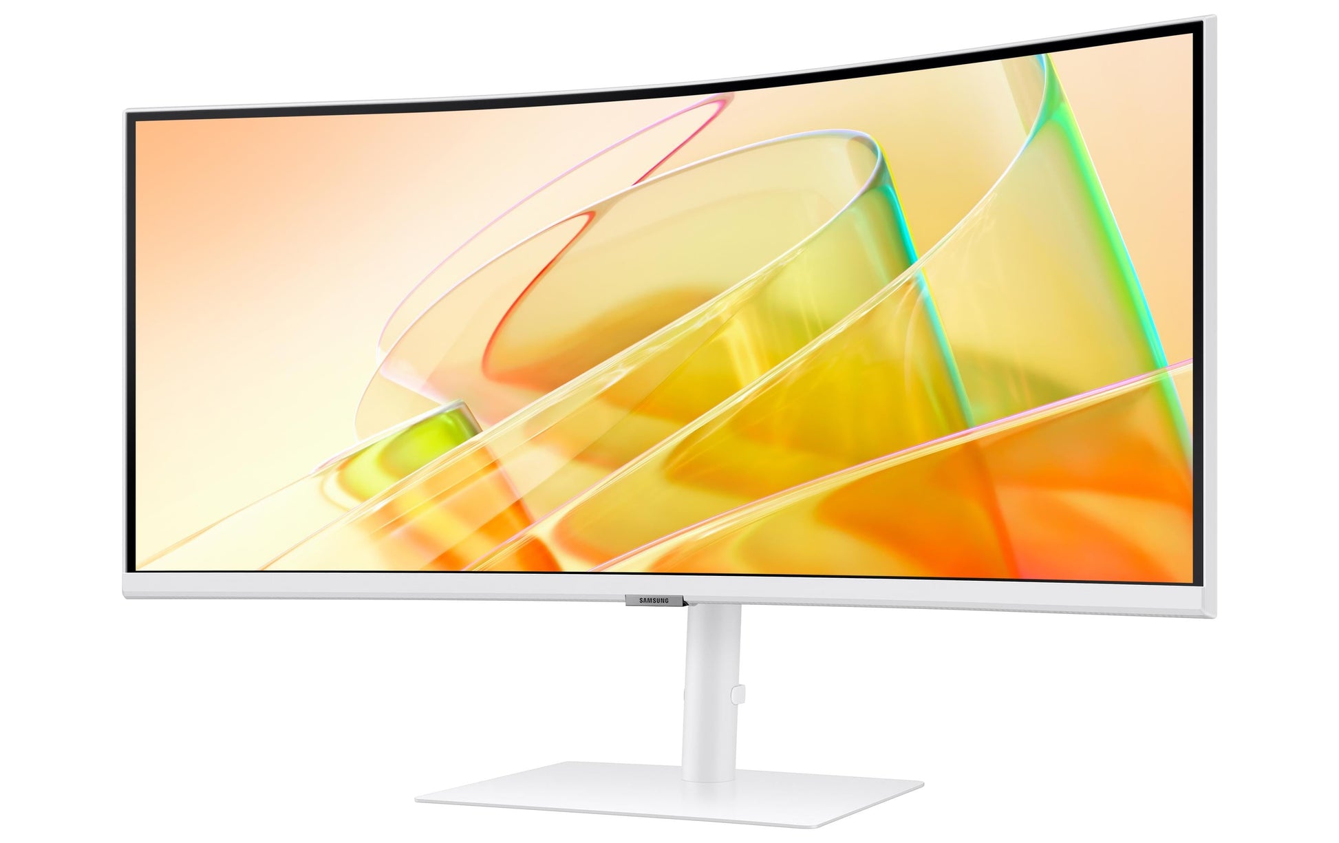 Samsung Curved 34 – Monitor, 34", Daisy Chain, USB-Hub, KVM, Integrierte Lautsprecher, VESA 100 × 100, Weiss
