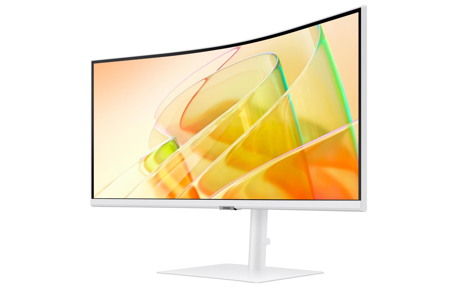 Samsung Curved 34 – Monitor, 34", Daisy Chain, USB-Hub, KVM, Integrierte Lautsprecher, VESA 100 × 100, Weiss