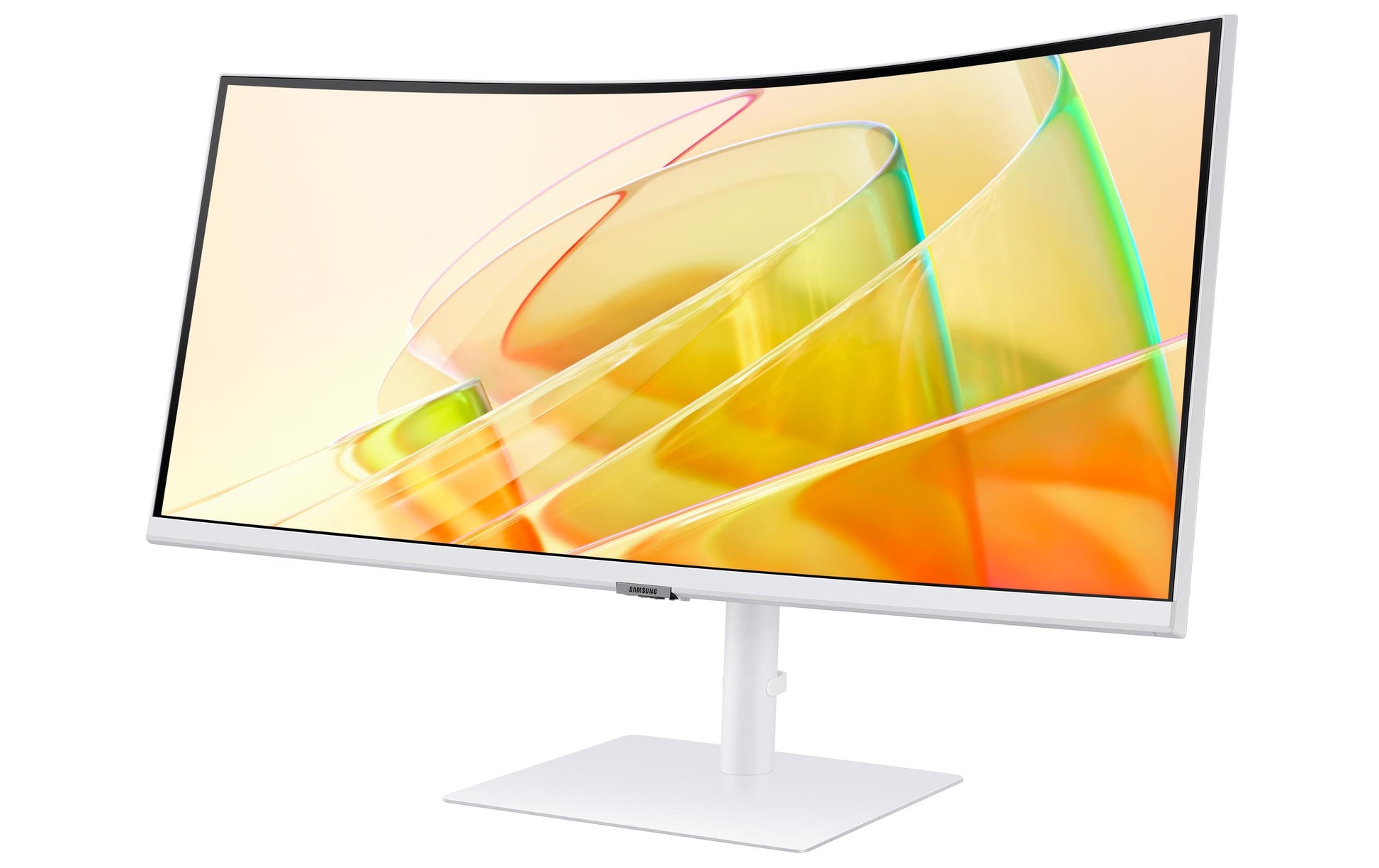 Samsung Curved 34 – Monitor, 34", Daisy Chain, USB-Hub, KVM, Integrierte Lautsprecher, VESA 100 × 100, Weiss