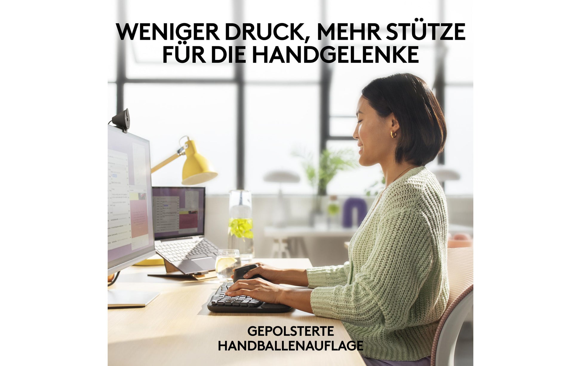 Logitech Wave Keys für Business CENTRAL-419 – Tastatur, kabellos (Bluetooth/2,4 GHz), CH-Layout (DE-CH)