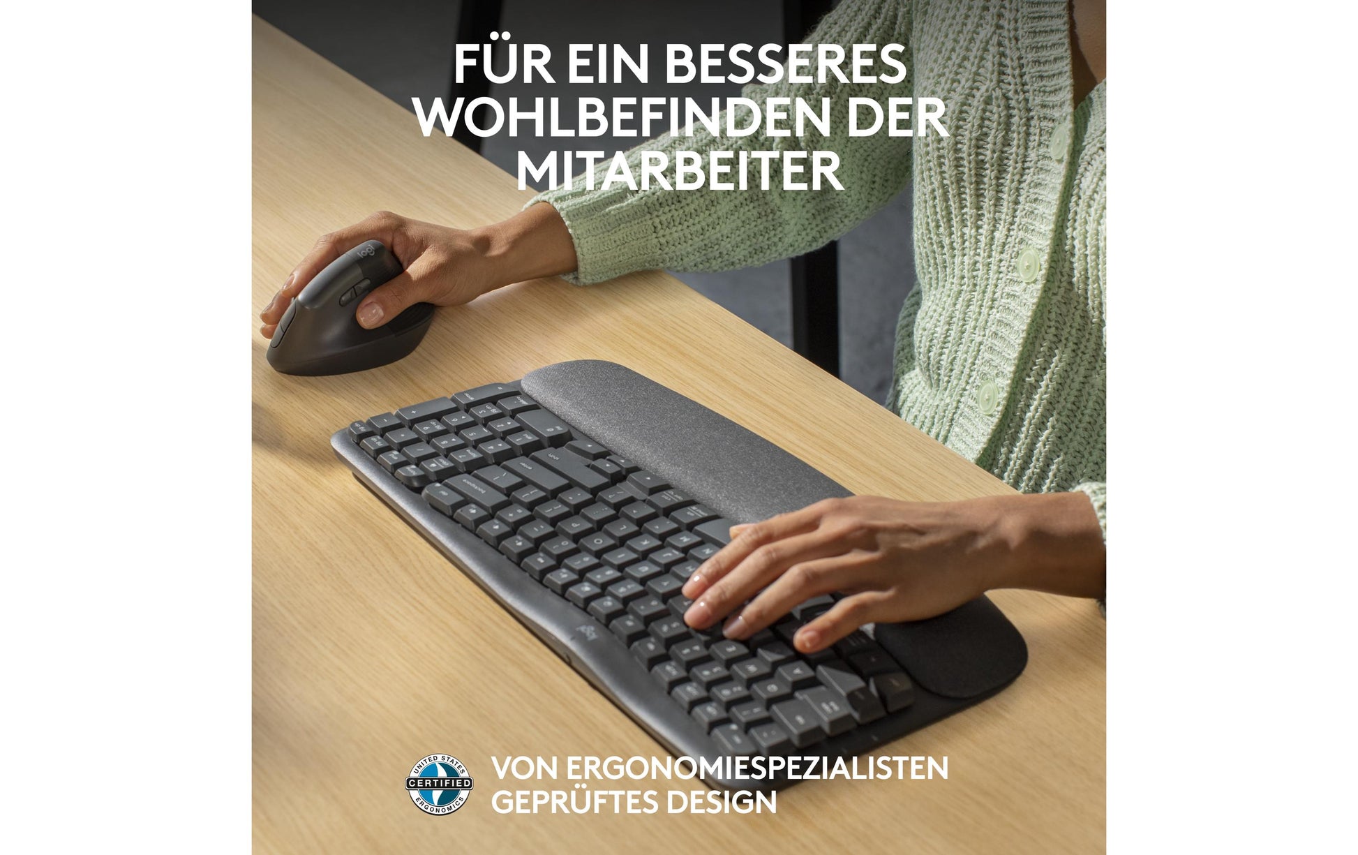Logitech Wave Keys für Business CENTRAL-419 – Tastatur, kabellos (Bluetooth/2,4 GHz), CH-Layout (DE-CH)