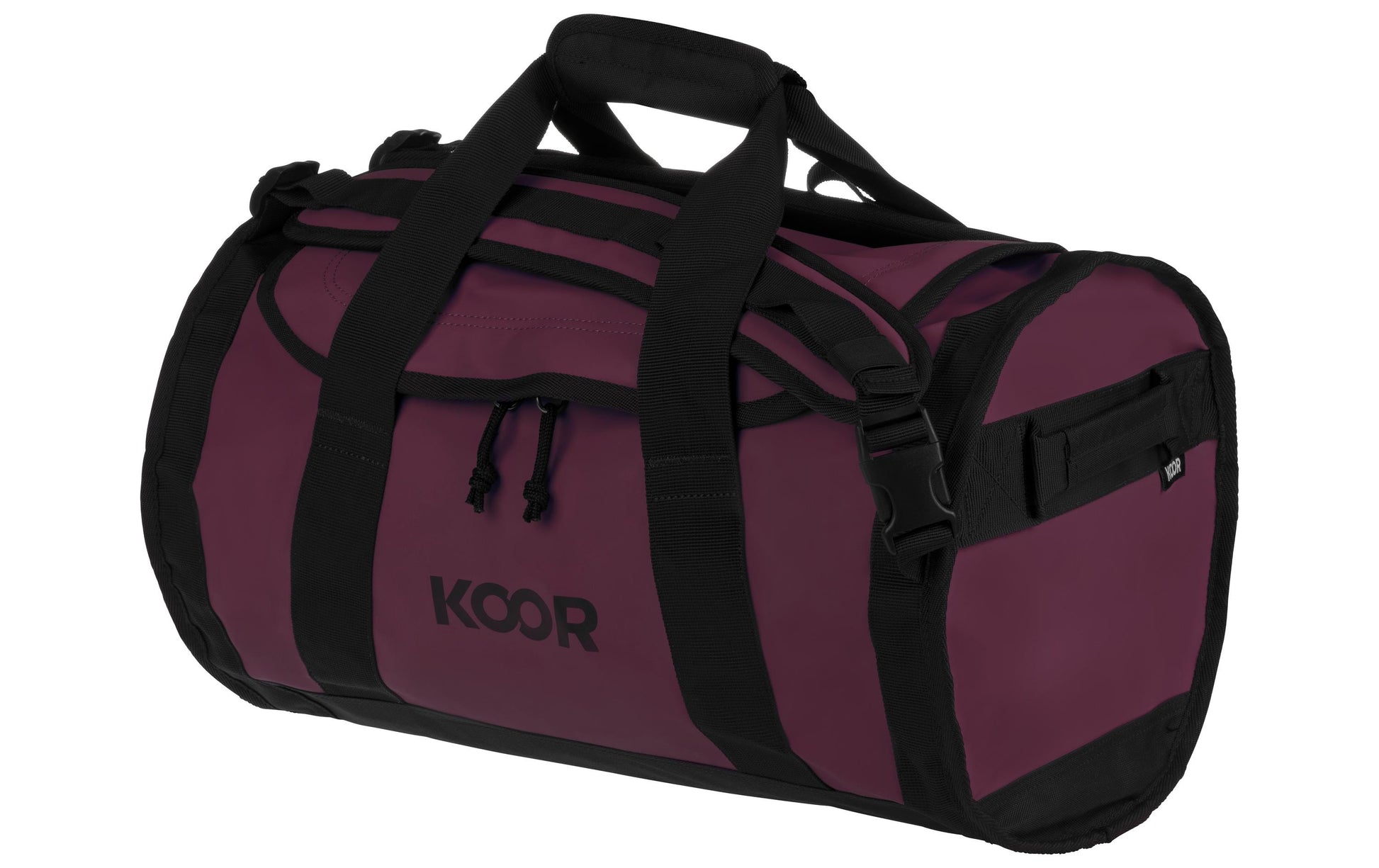 KOOR Sporttasche Sooma – 30 l, aus rPET, dunkelrot, 30,5 × 40 × 50 cm