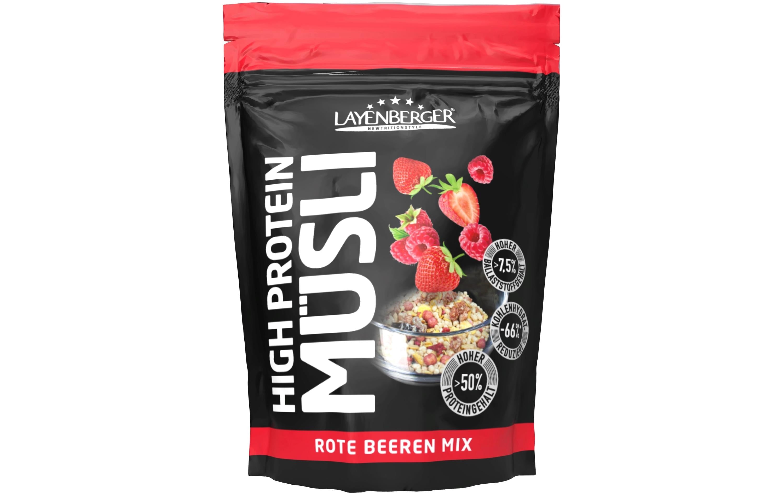 Layenberger 3K Protein-Müsli – Rote Beeren Mix – 360 g