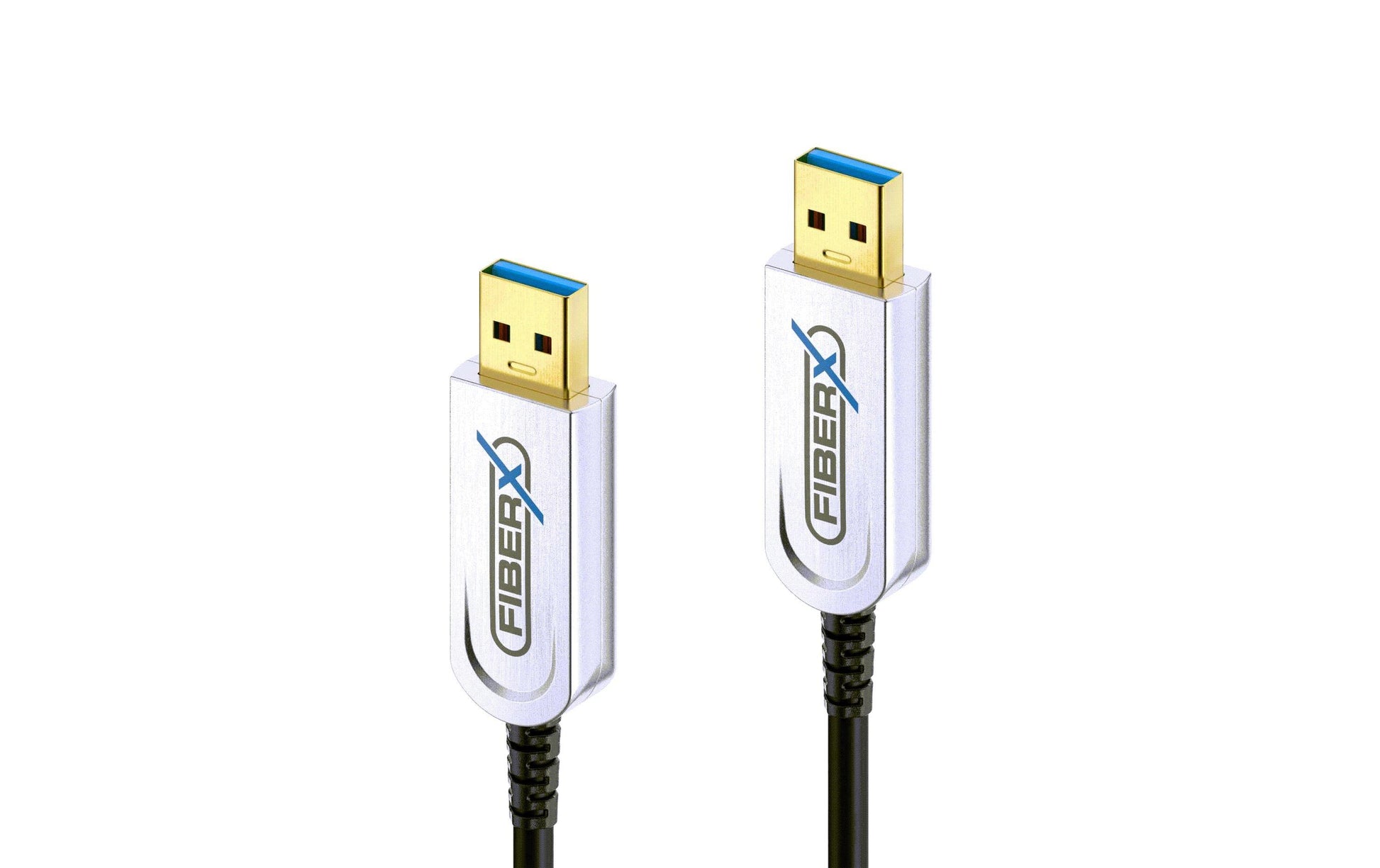 FiberX USB-A auf USB-A Kabel – USB 3.2 Gen 2 (10 Gbit/s) – 20 m – PD 4,5 W – Aktiv/optisch, Goldstecker – Sc