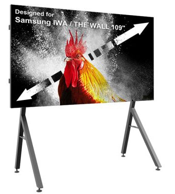 Hagor Digital-Signage-Stand für Samsung IAB 110" – höhenverstellbar, inkl. AV-Ablage – Metall, schwarz