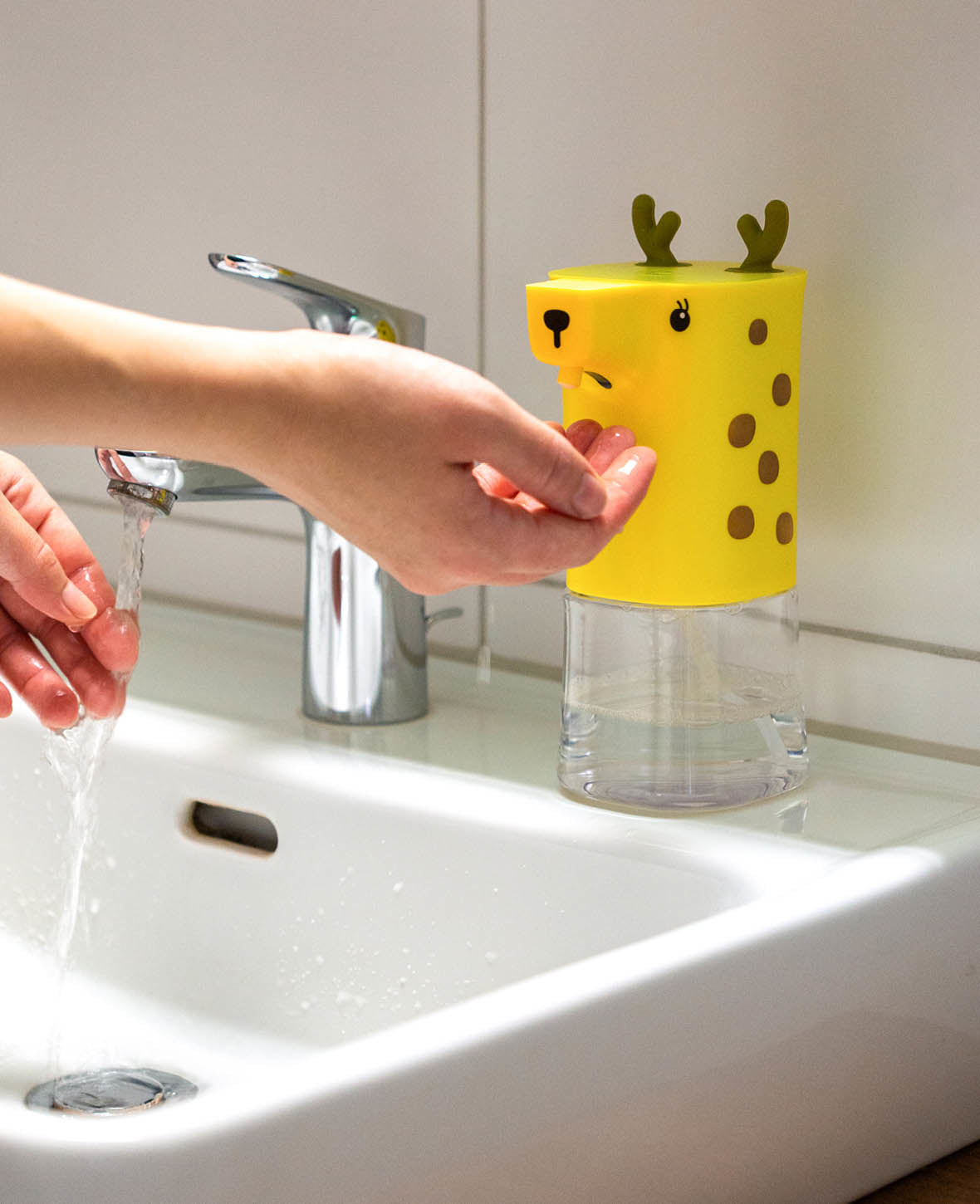 Esmée Automatischer Seifenspender – Tisch, 350 ml, Gelb, Kunststoff
