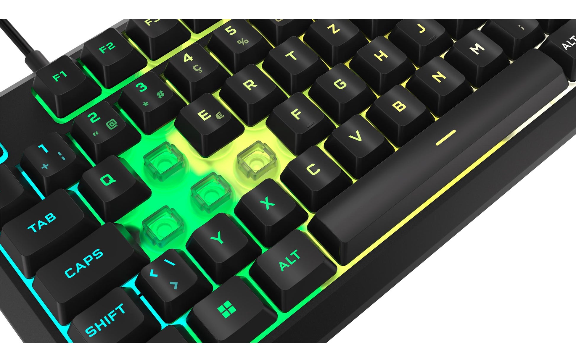 Corsair K55 CORE RGB – Gaming-Tastatur – Mechanisch, RGB – Kabelgebunden, USB-A – QWERTZ (CH) – Schwarz