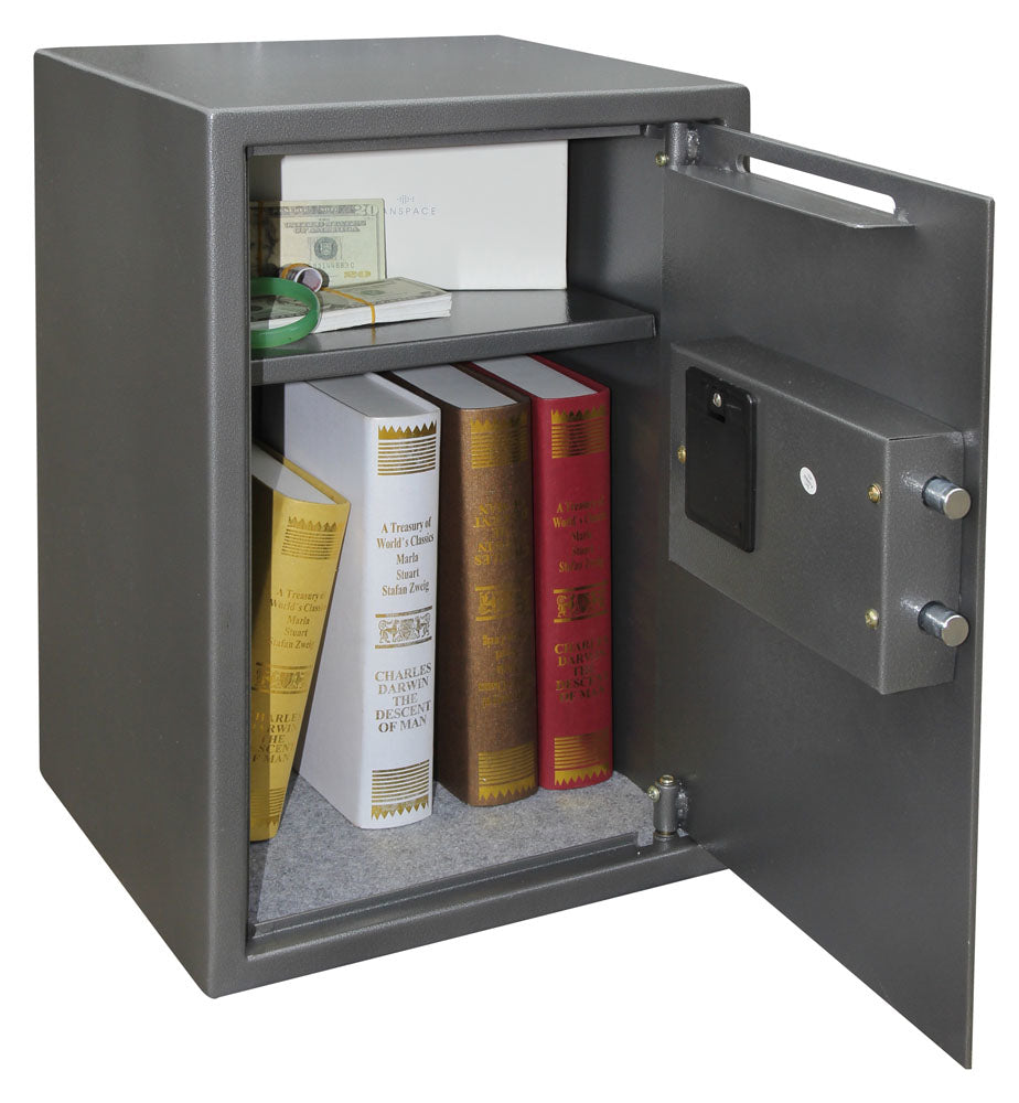 Phoenix Safe Co. Phoenix Möbeltresor VELA HOME / OFFICE SS0804ED – Elektronik + Schlüssel – 51 l – Graphitgrau