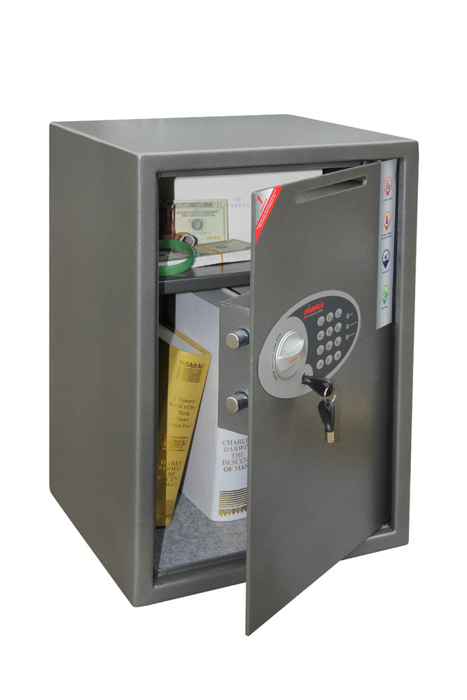 Phoenix Safe Co. Phoenix Möbeltresor VELA HOME / OFFICE SS0804ED – Elektronik + Schlüssel – 51 l – Graphitgrau