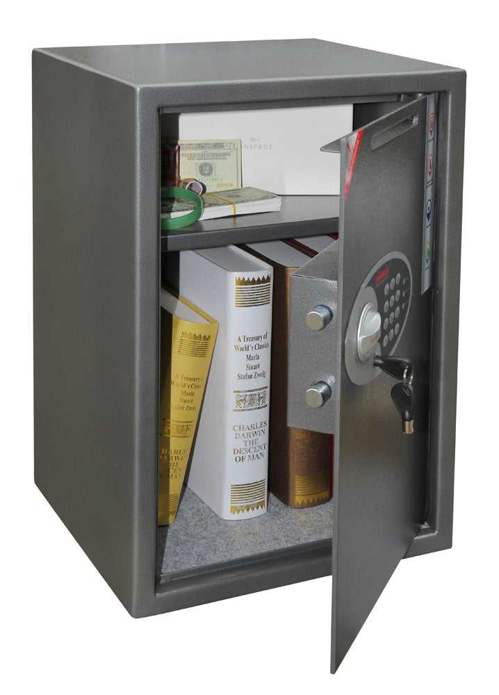 Phoenix Safe Co. Phoenix Möbeltresor VELA HOME / OFFICE SS0804ED – Elektronik + Schlüssel – 51 l – Graphitgrau
